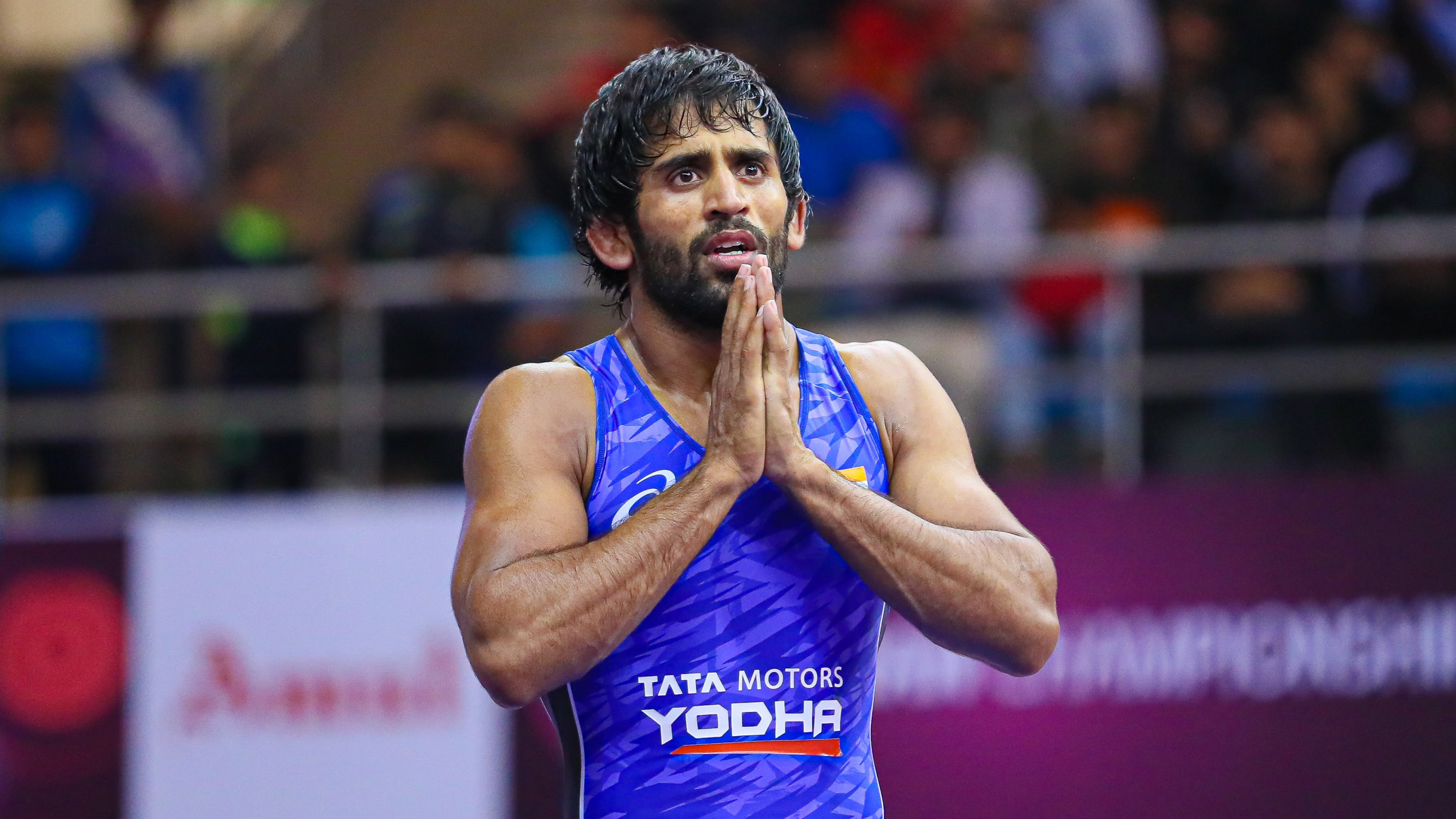 Bajrang Punia with his coach Shako Bentinidis.