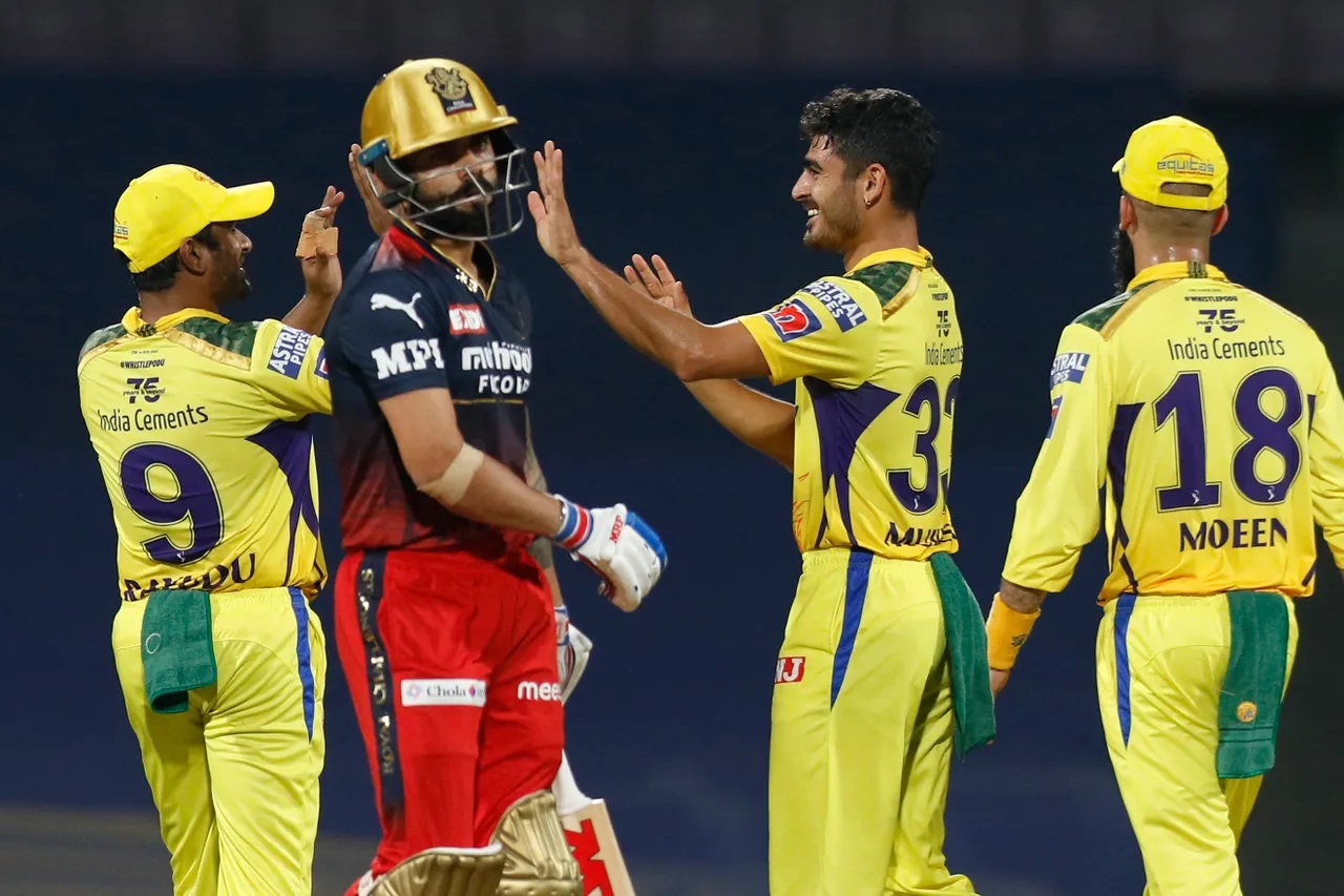 Virat Kohli was dismissed for just 1 run against CSK. 