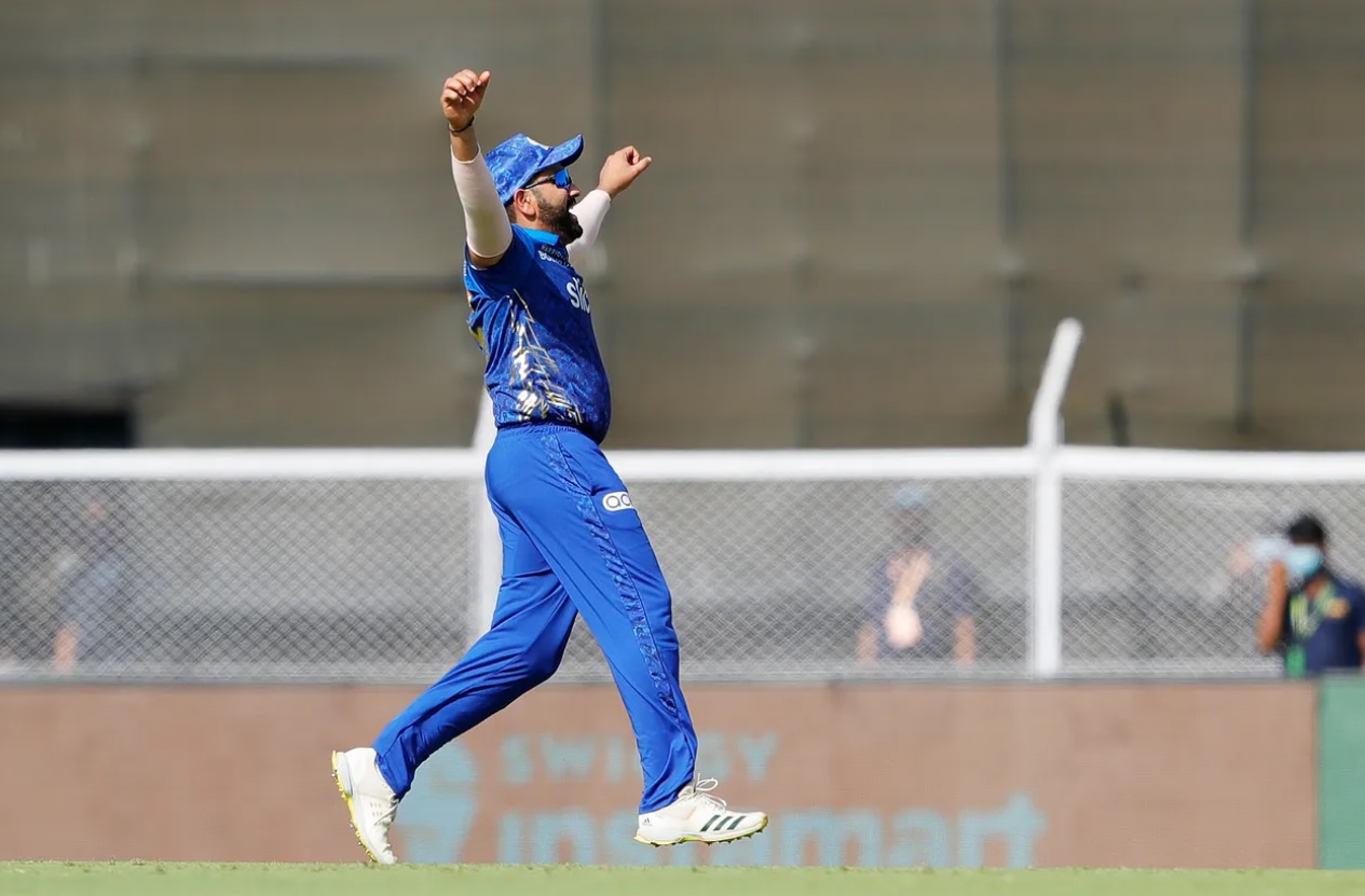 Rohit Sharma produced a hilarious moment with his celebration