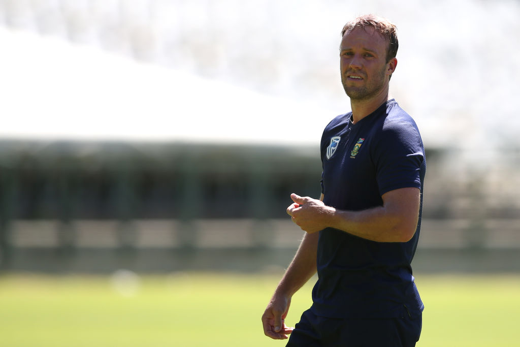 de Villiers during one of the practice sessions whilst playing for South Africa 