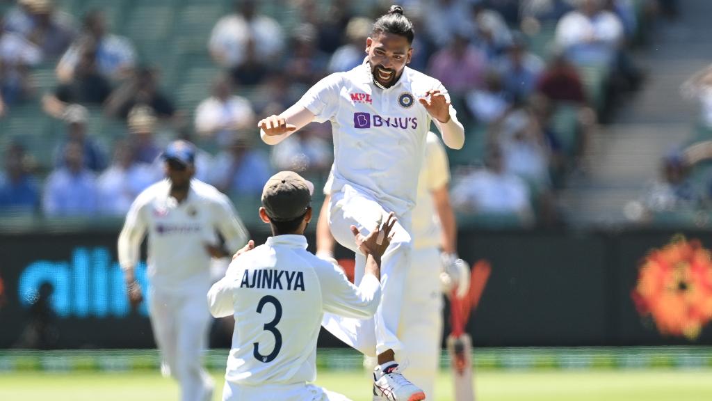 Siraj in action during Test series against Australia 