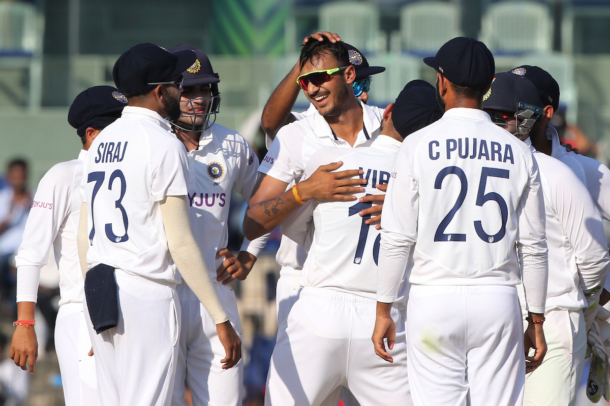 Axar bowled well during the fag end of the day three picking two wickets 