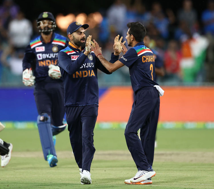 Chahal in action for India