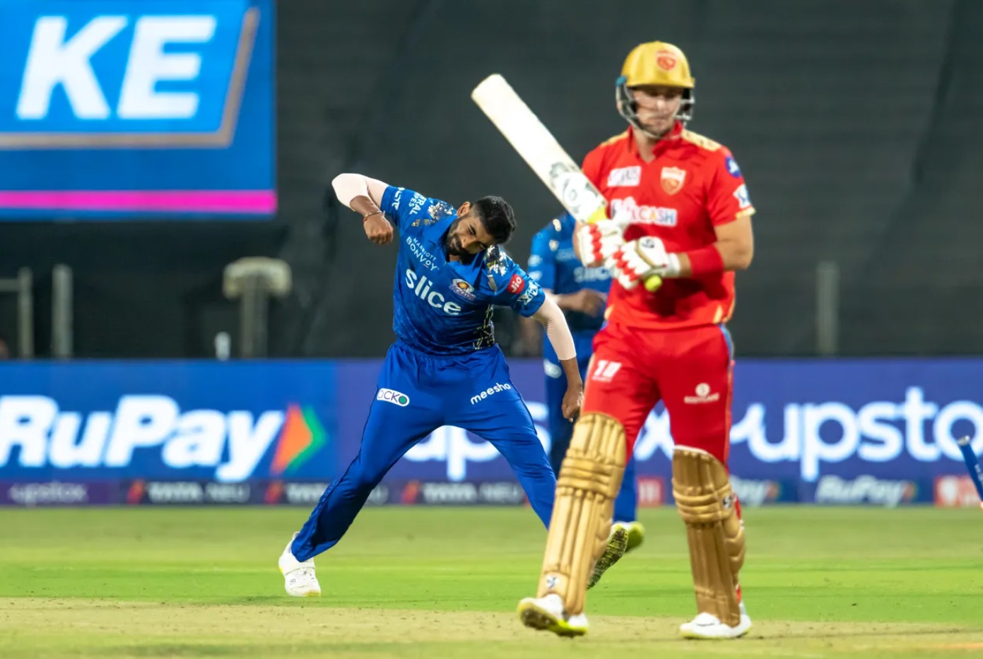 Jasprit Bumrah pumped up after Liam Livingstone wicket