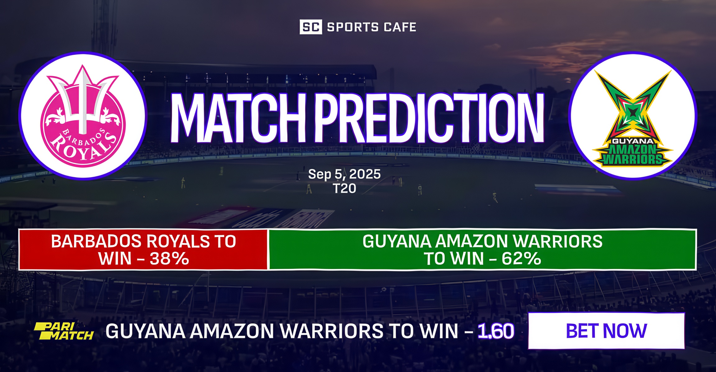 Barbados Royals vs Guyana Amazon Warriors Match Prediction
