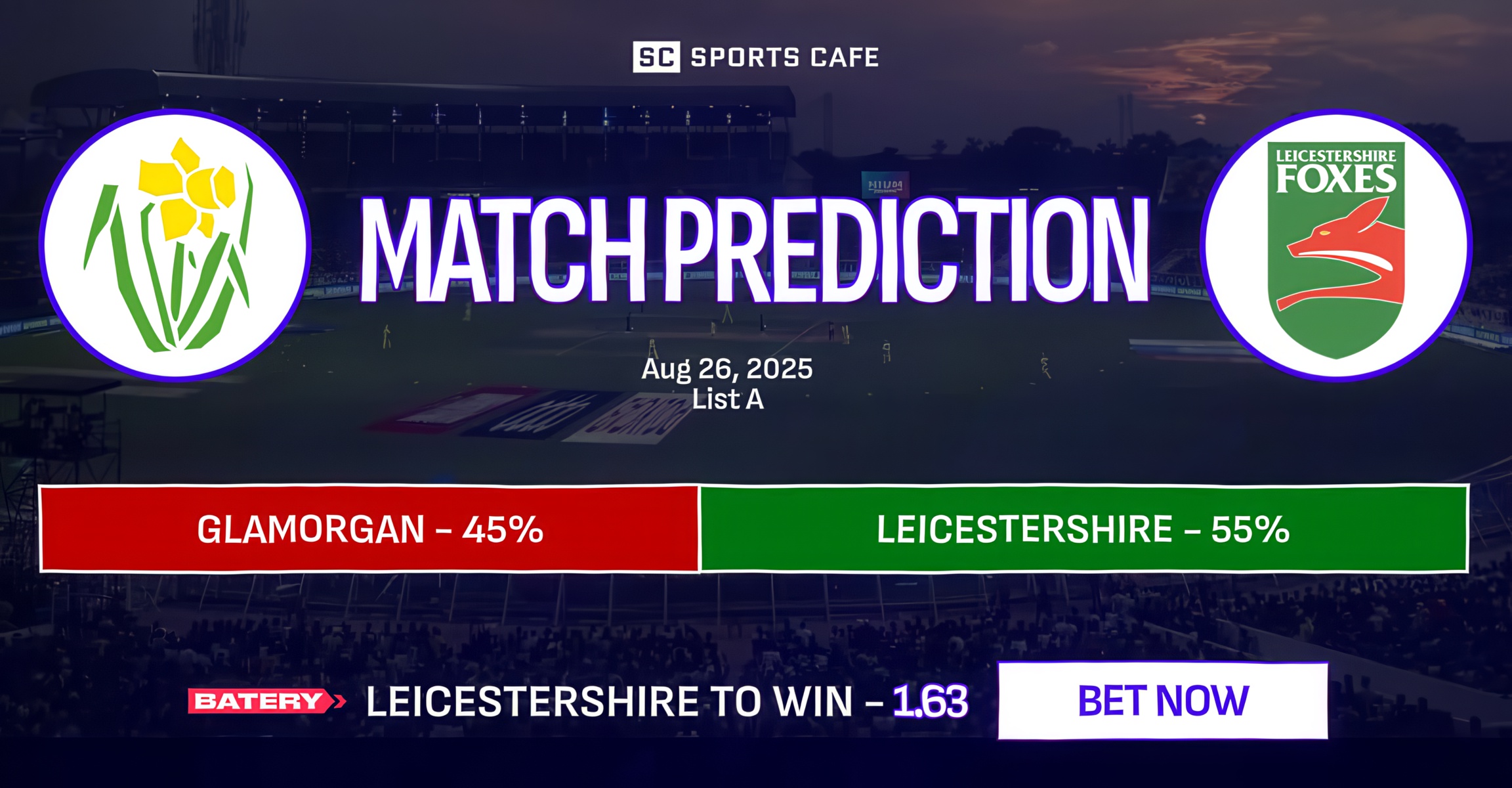 Glamorgan vs Leicestershire Match Prediction