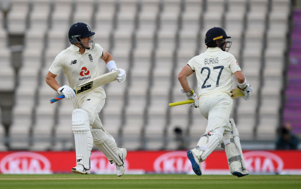 Joe Denly and Rory Burns will resume tomorrow