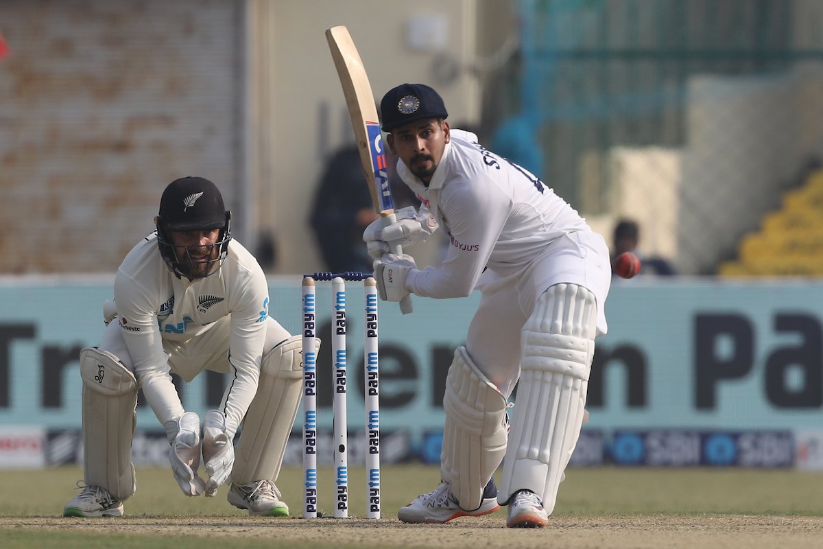 Shreyas Iyer scored 202 runs from two matches against New Zealand in his debut Test series