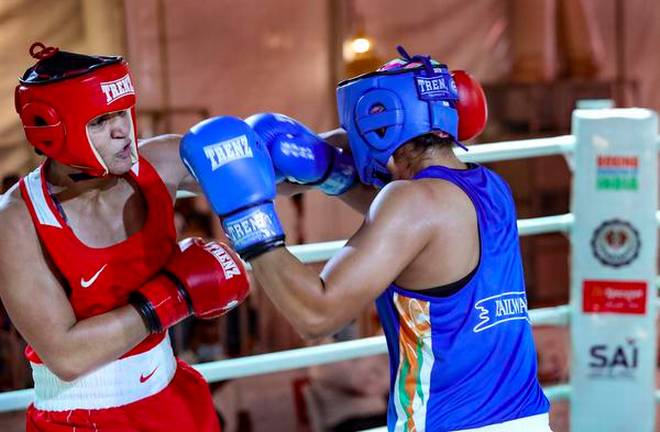 A file image of boxer Arundhati.