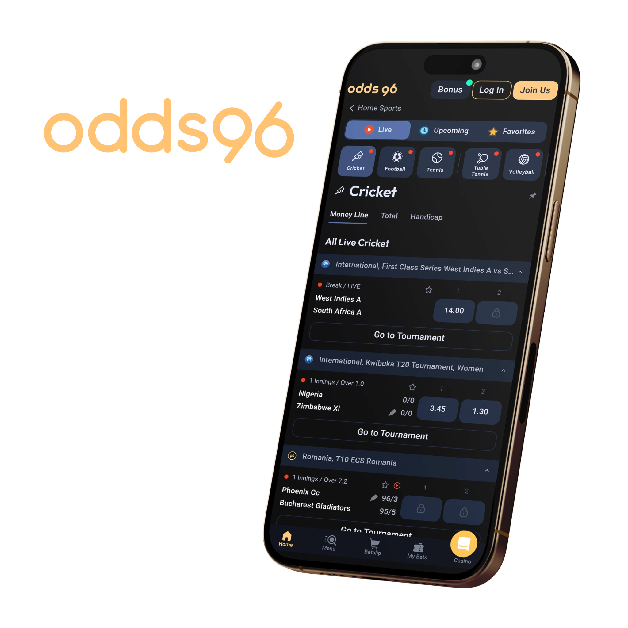 Sports Betting App – Odds96.