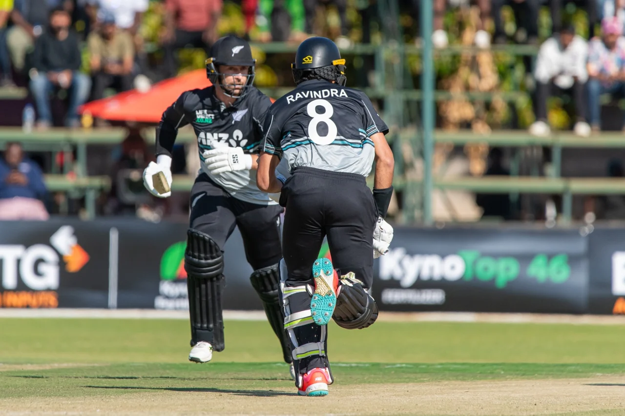 New Zealand's Devon Conway and Rachin Ravindra