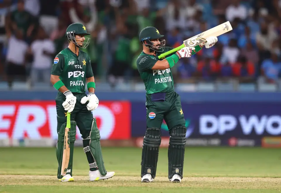 Sahibzada Farhan celebrated his half-century with his trademark celebration for Pakistan against India in Dubai on Sunday