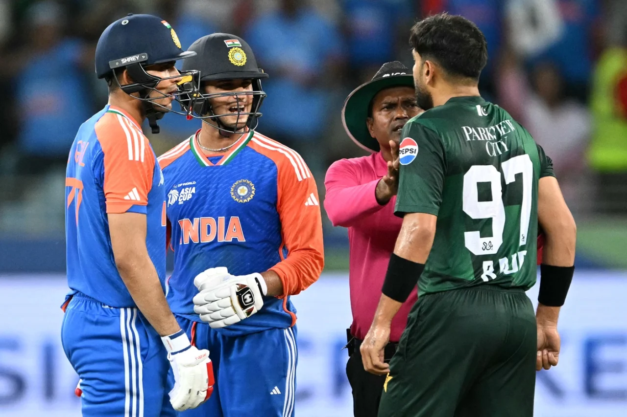 Tensions flared several times in Dubai during the Asia Cup clash between India and Pakistan on Sunday